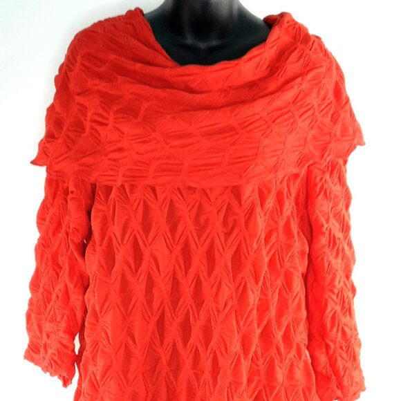 Plus Size 2x Red Seven Karat Long Sleeve Off Shoulder XLCollar Party Dress - Picture 12 of 13